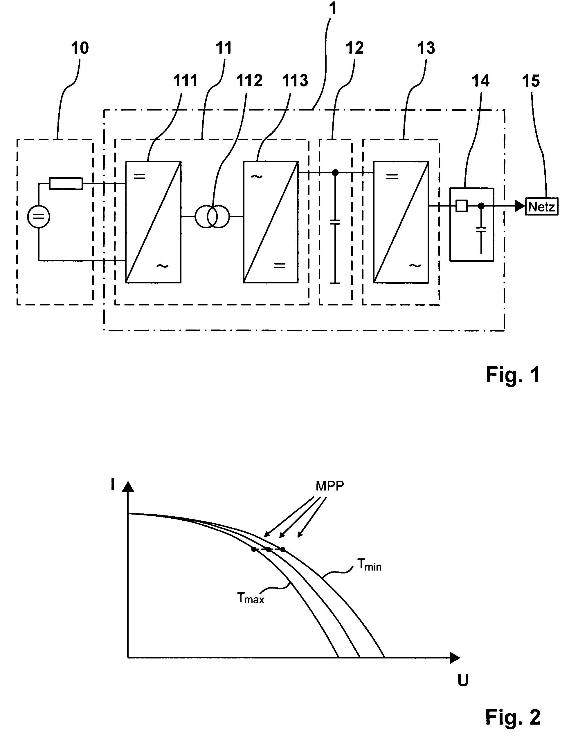 Device for feeding electrical energy from an energy source