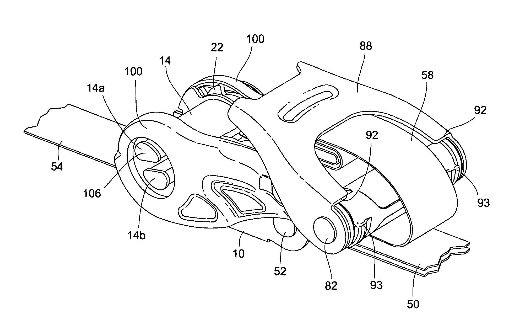 Ratchet buckle with excess strap retention arm and double layered arm