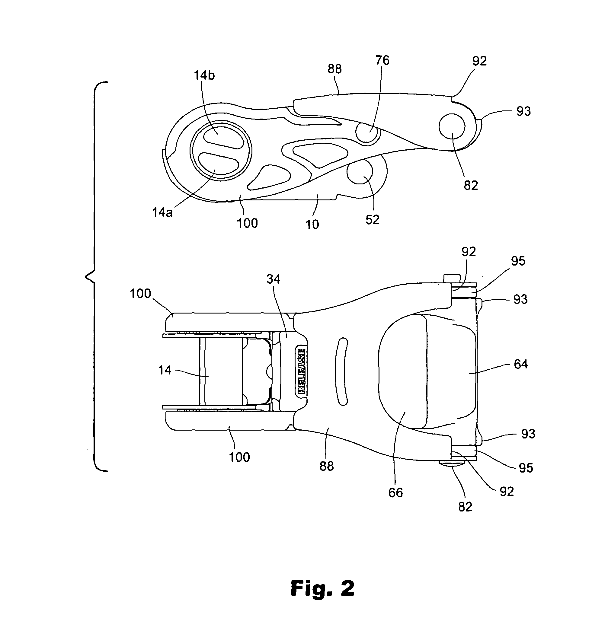 Ratchet buckle with excess strap retention arm and double layered arm