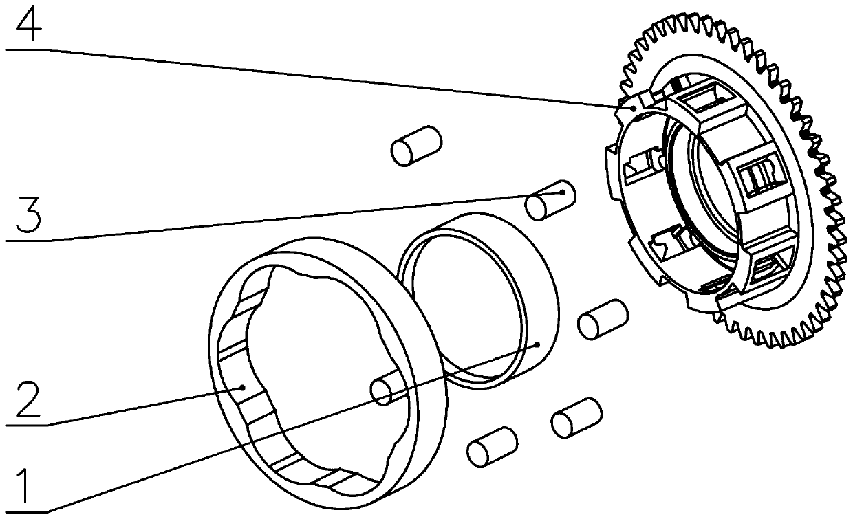 Bidirectional controllable overrunning clutch and control method thereof