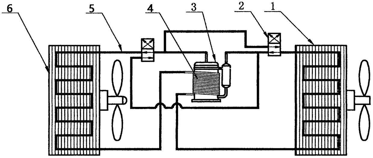 Air conditioner system for compressor shell winding refrigerating agent copper pipe