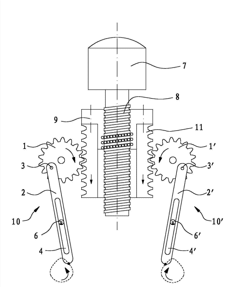 Electric bionic double-hand rubbing device