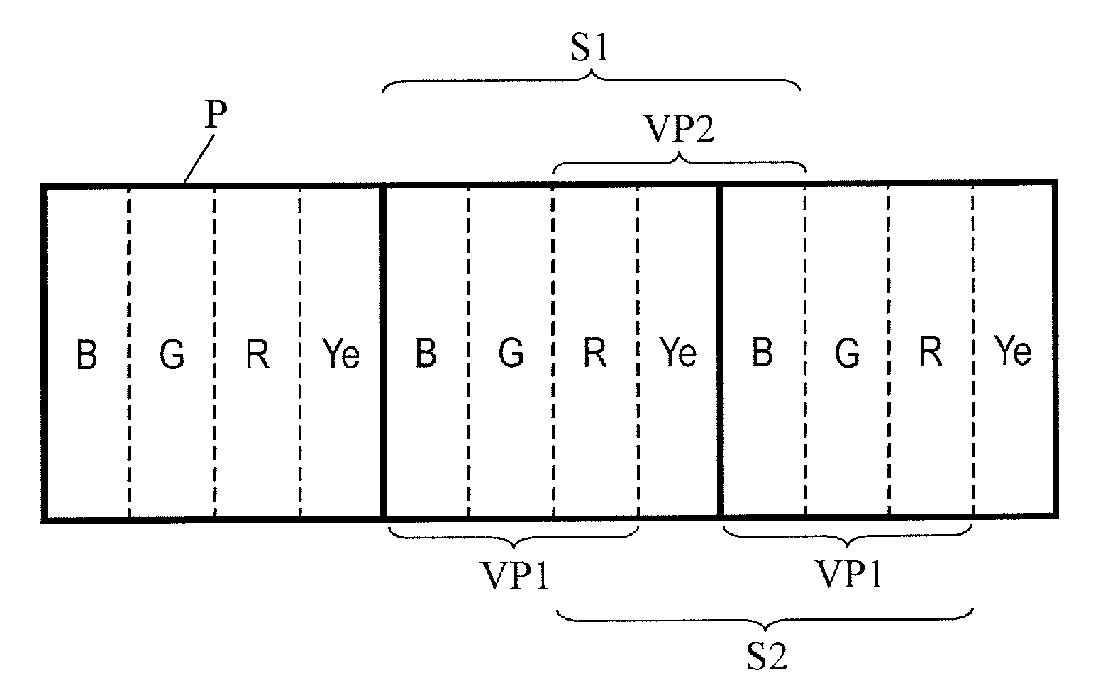 Multi-primary color display device