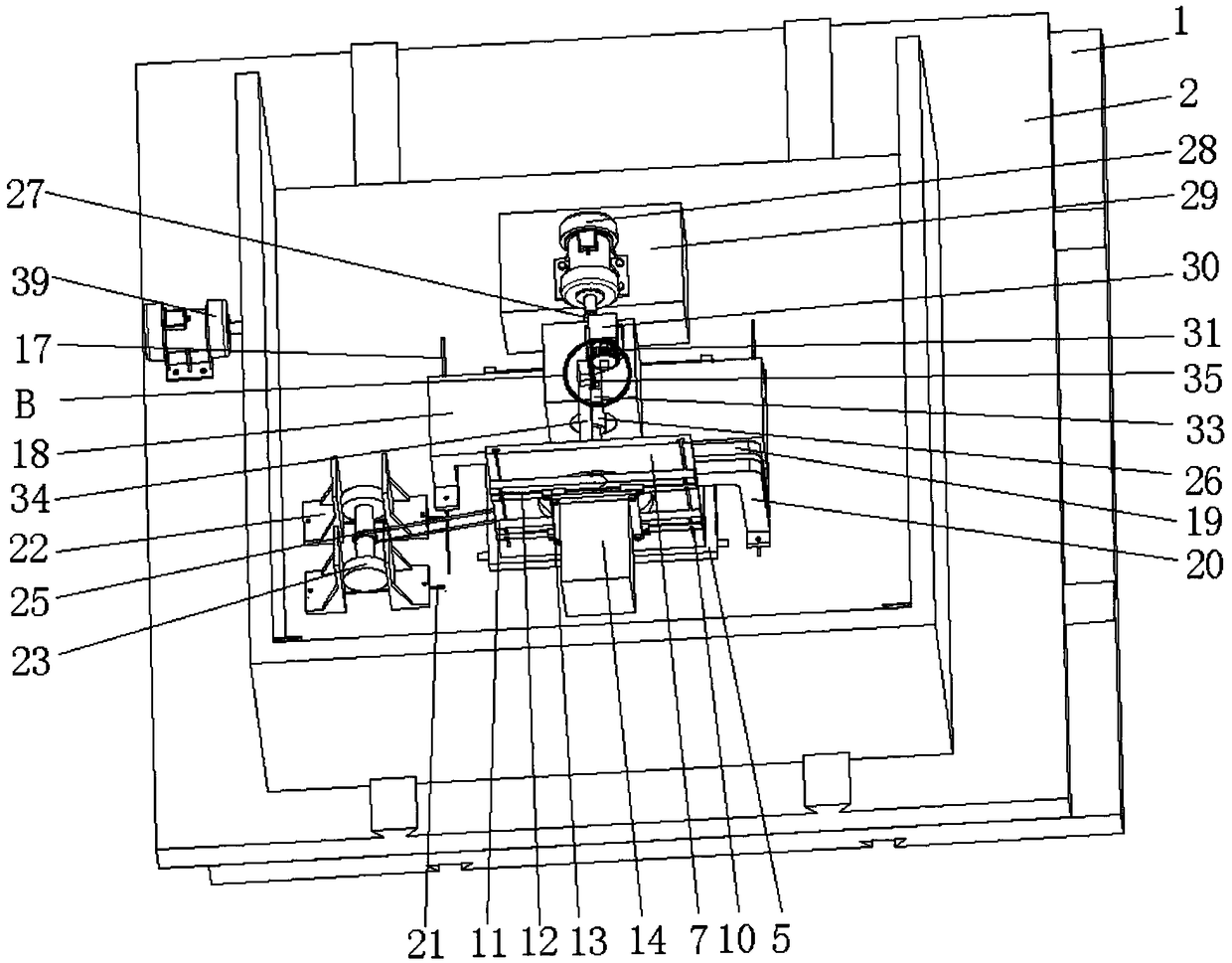 Loading device for reliability test of servo motor and using method of loading device