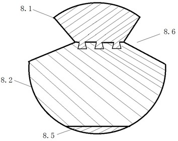 Production equipment and method of mortise and tenon type high-strength and high-conductivity copper-steel composite contact wire