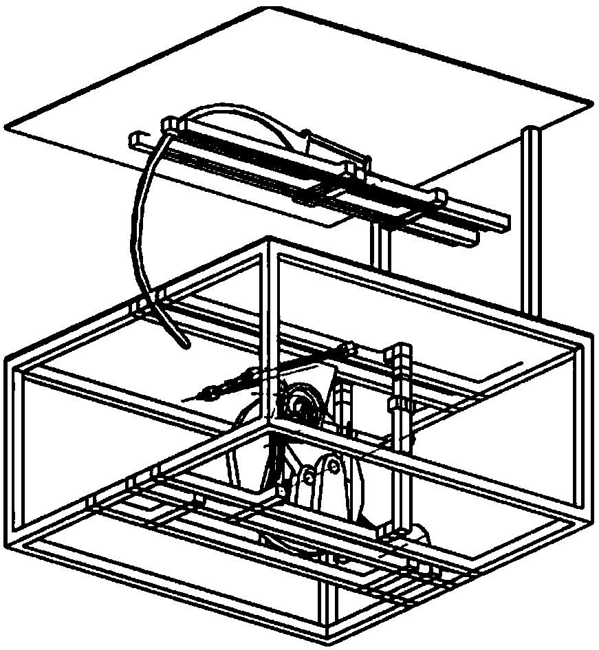 Vegetable knot-tying device based on line pressing mechanism