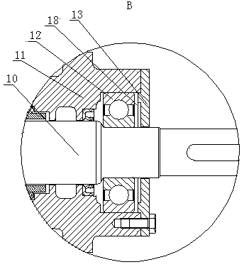 Double stage vacuum pump clearance adjusting device