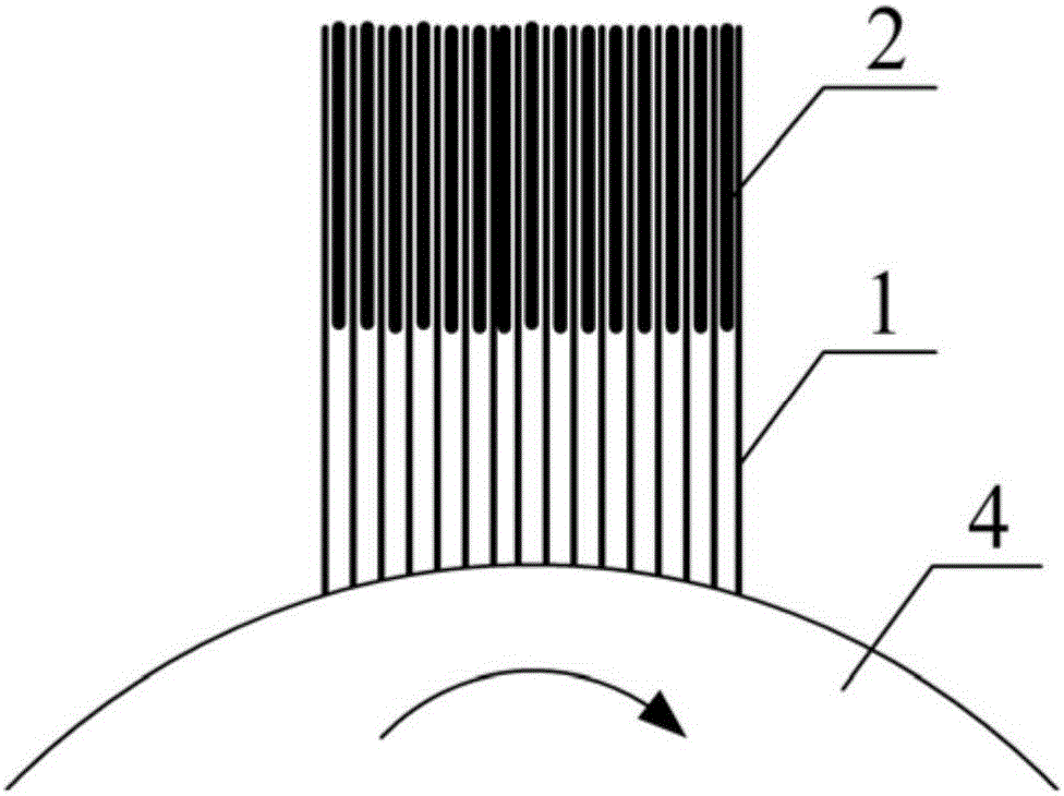 A kind of metal fiber electric brush and preparation method thereof