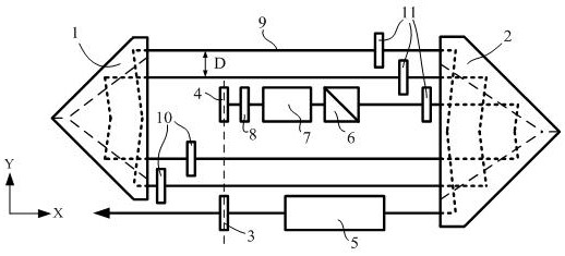 A Corner Cube Folded Cavity Laser