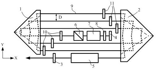 A Corner Cube Folded Cavity Laser