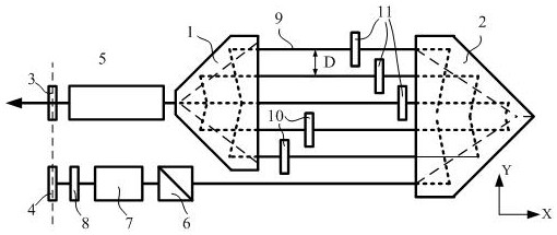 A Corner Cube Folded Cavity Laser