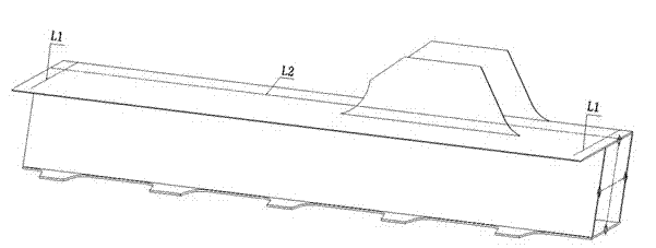 Parallelogram cross-section whole node rod piece lineation drilling technique