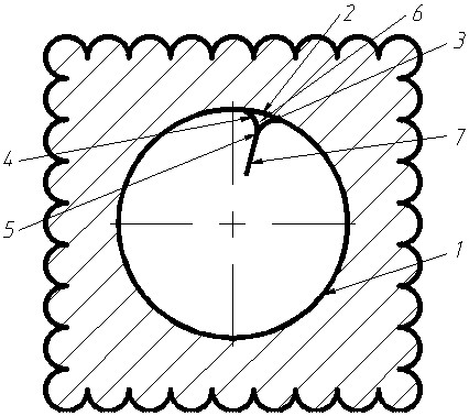 Numerical control cutting method for preventing inner hole notch of thick plate part