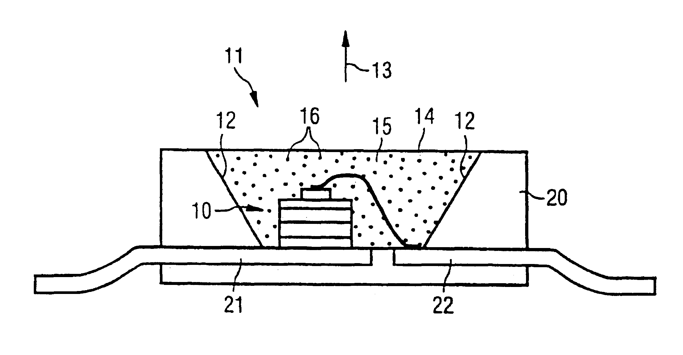 Luminescent array, wavelength-converting sealing material and light source