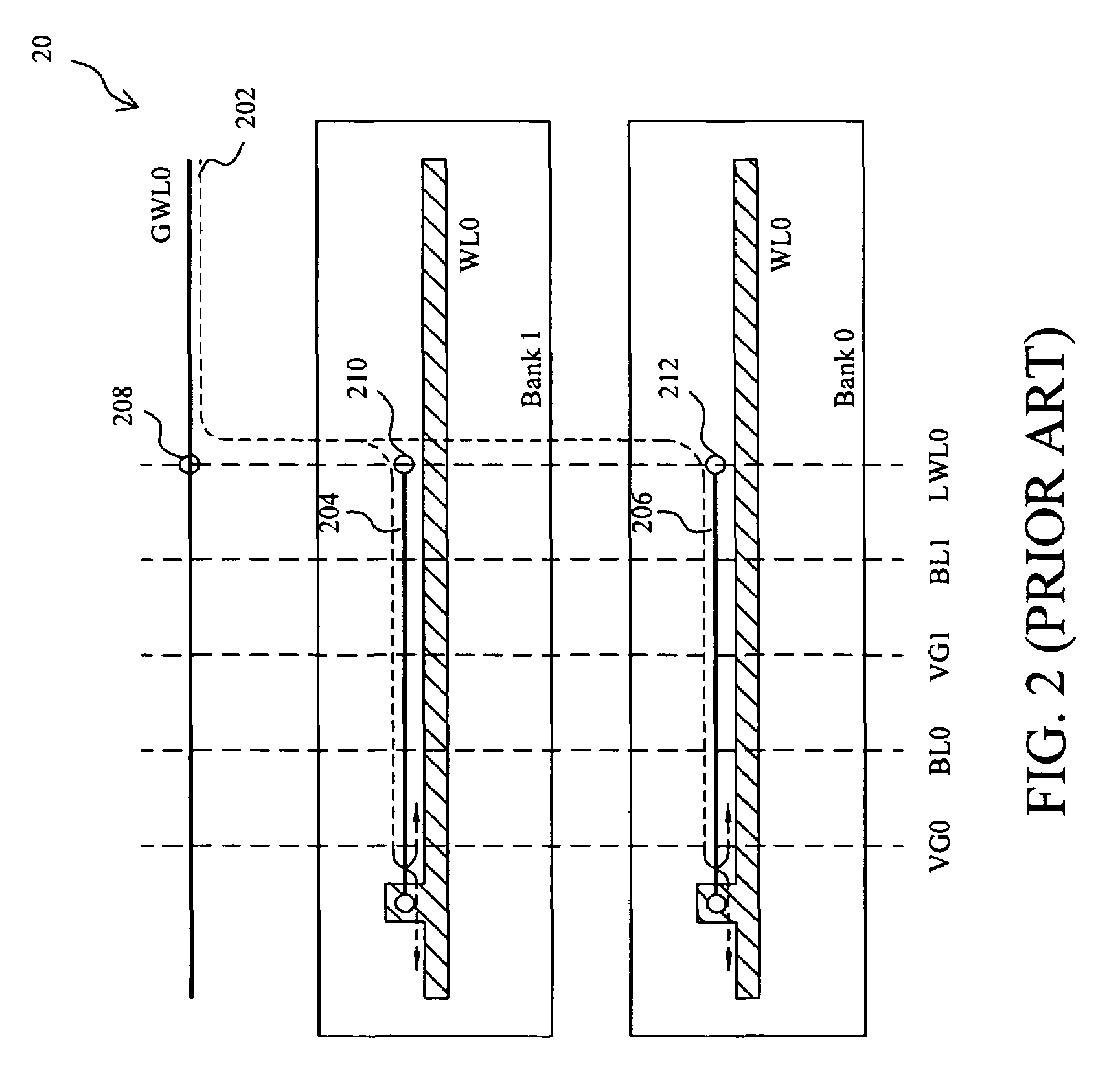 Flat cell read only memory using common contacts for bit lines and virtual ground lines