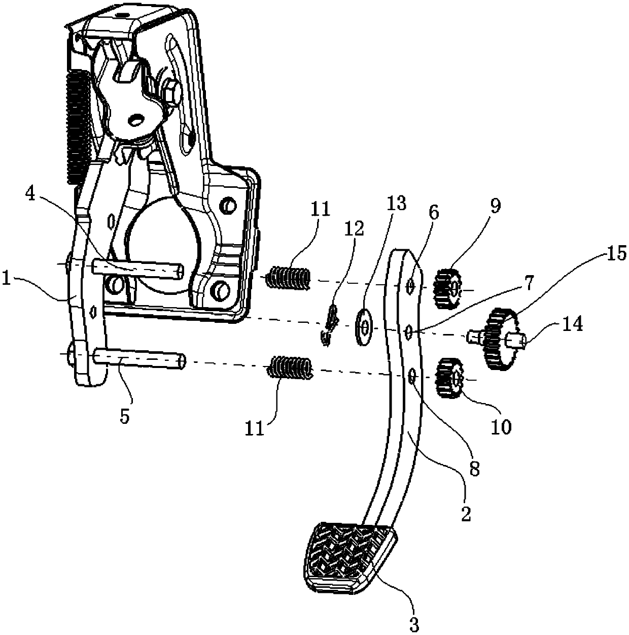 Adjustable automobile pedal and automobile