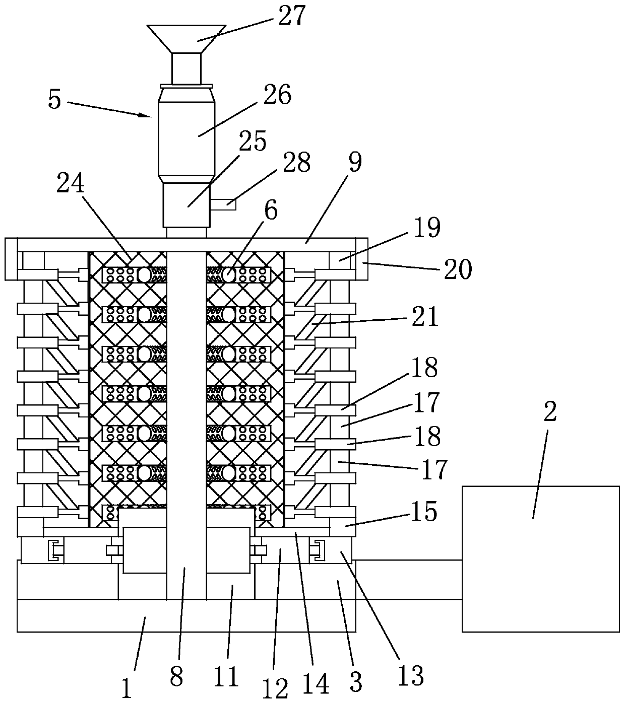 Leachate collection device and construction method for ecological restoration of sanitary landfill