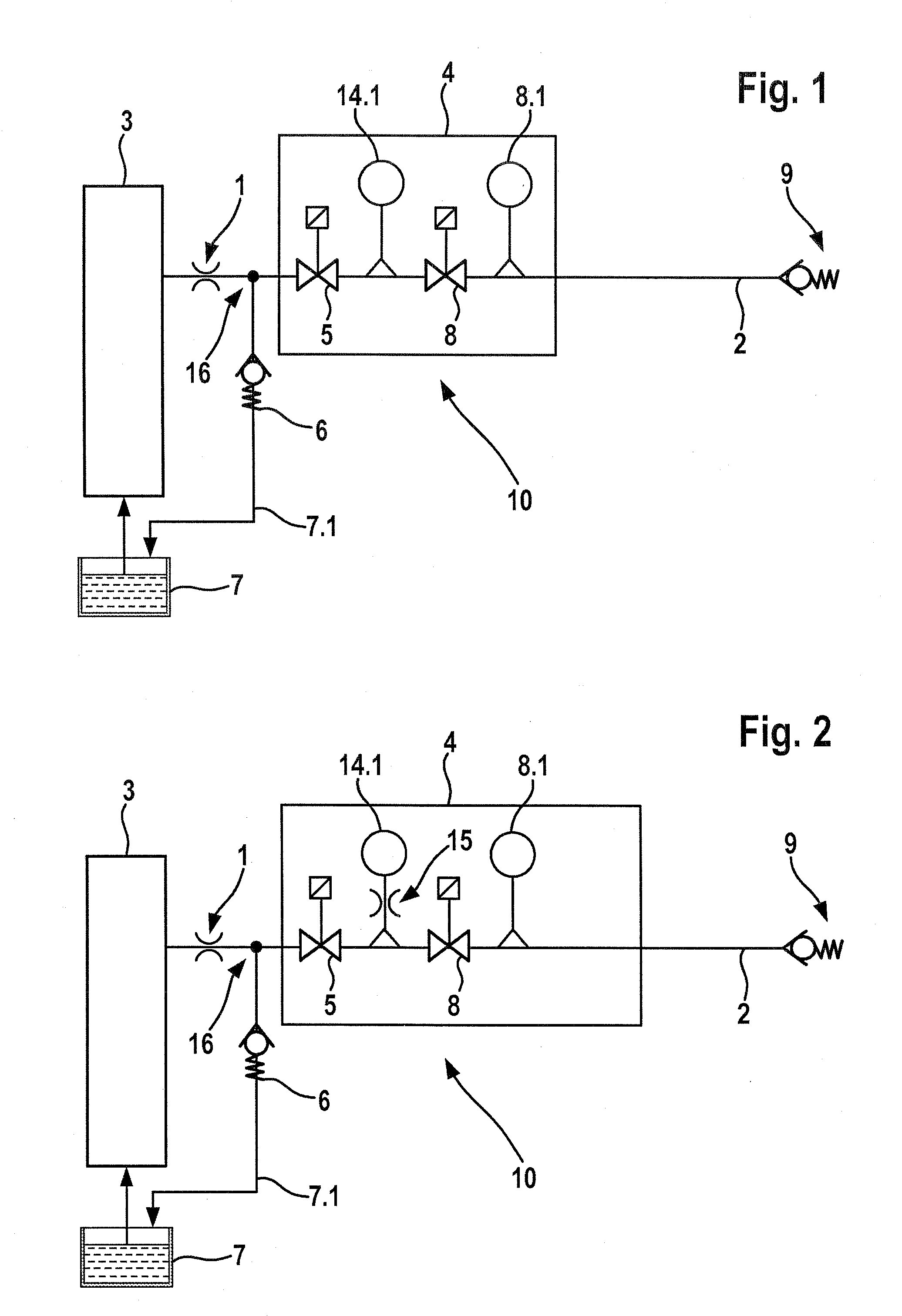 Device for the metered addition of fuel