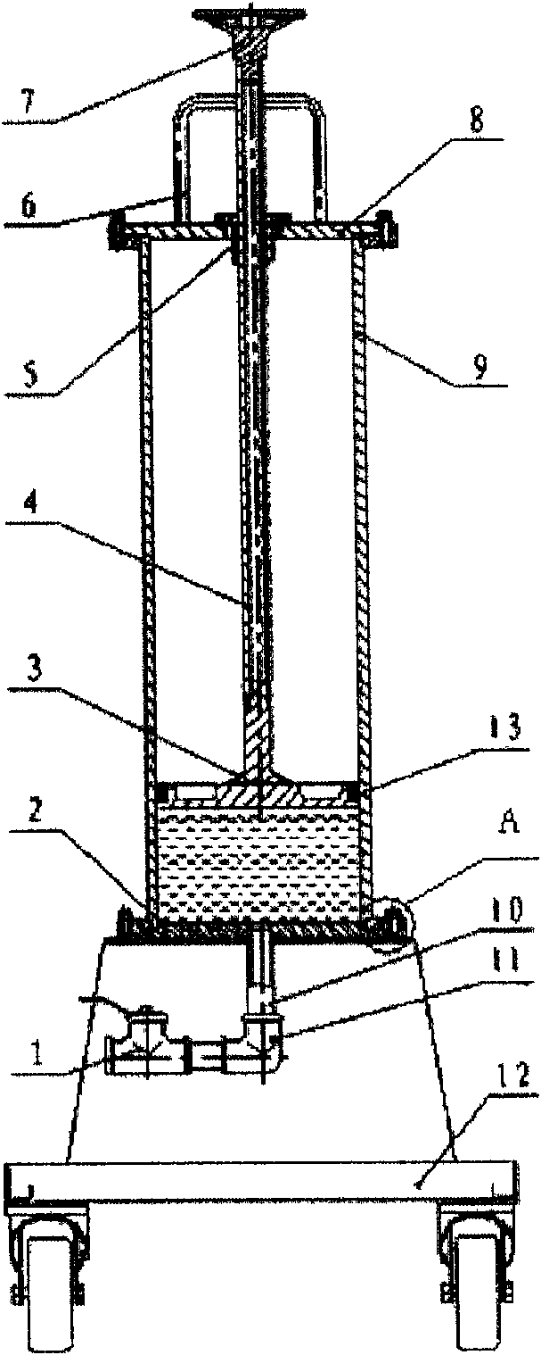 Self-absorption crude oil sampler of piston type