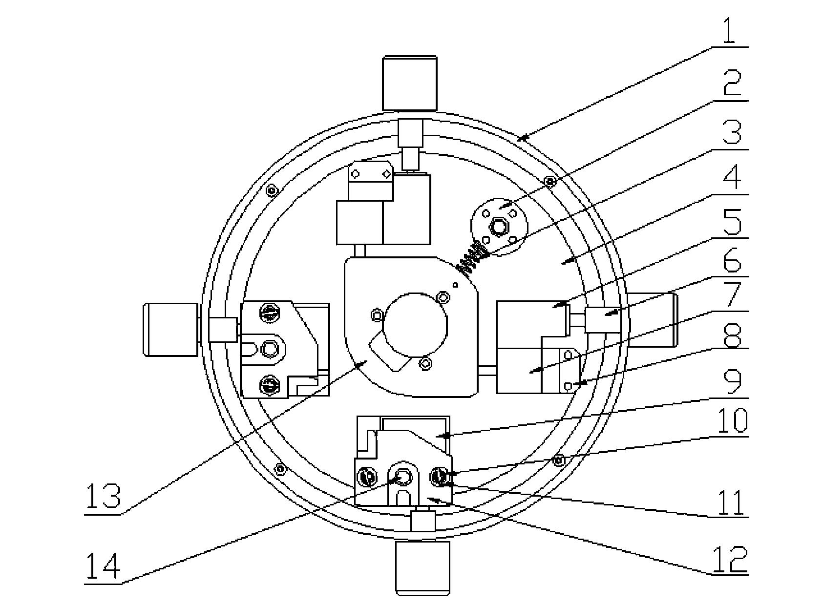 Centering and leveling work platform for high-precision cylindricity measuring instrument