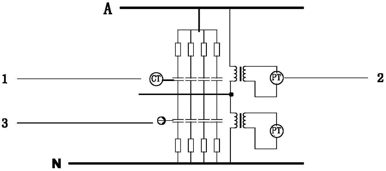 On-line monitoring system and method of 35kV high voltage shunt capacitor