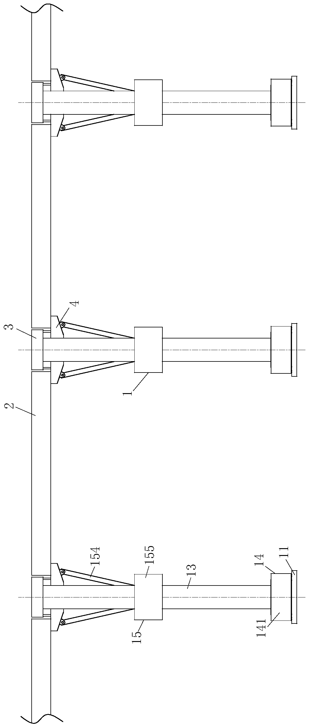 Rapid early removing support for construction engineering