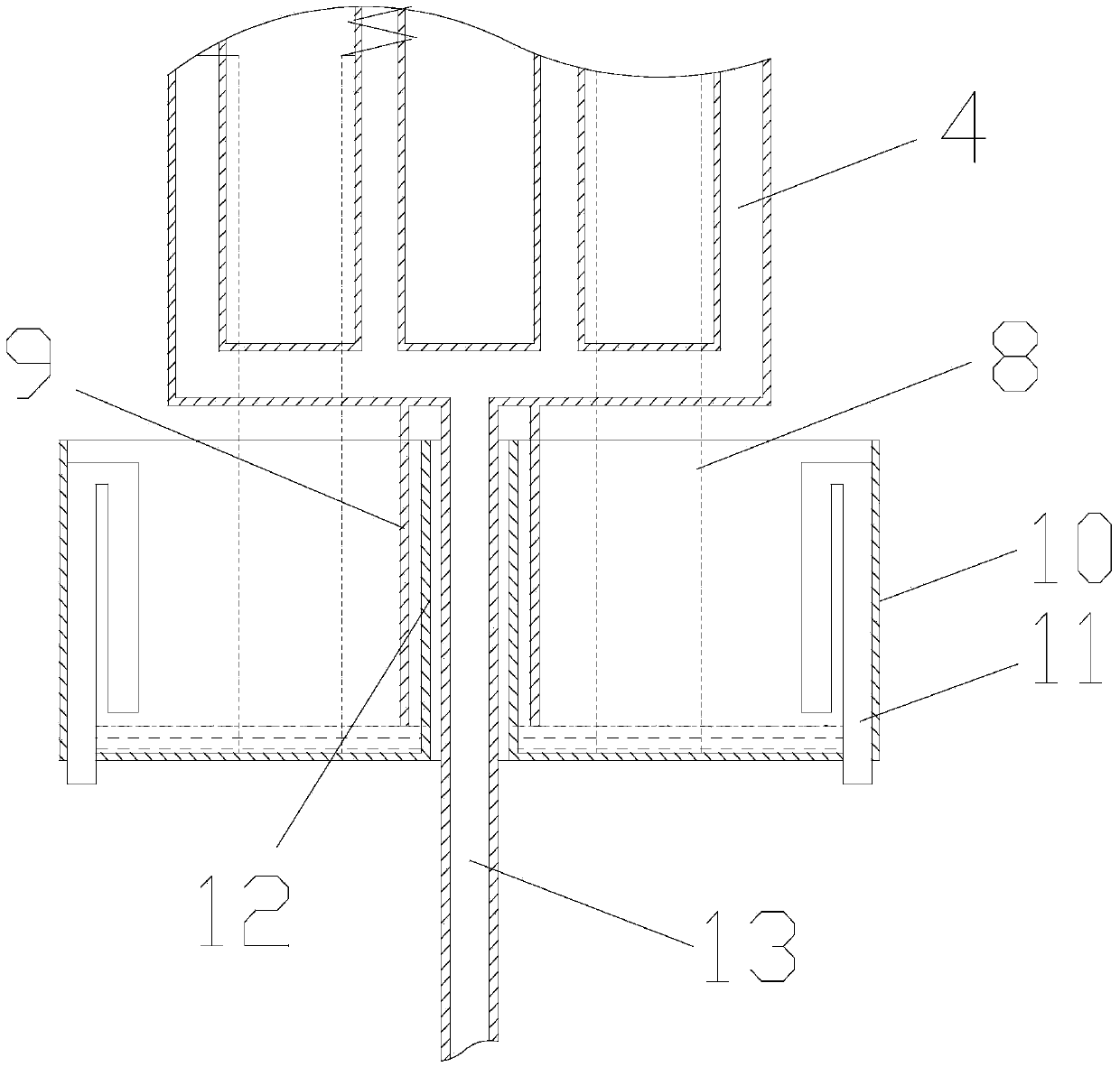 Shell and tube vertical type anti-scaling falling film absorbing device