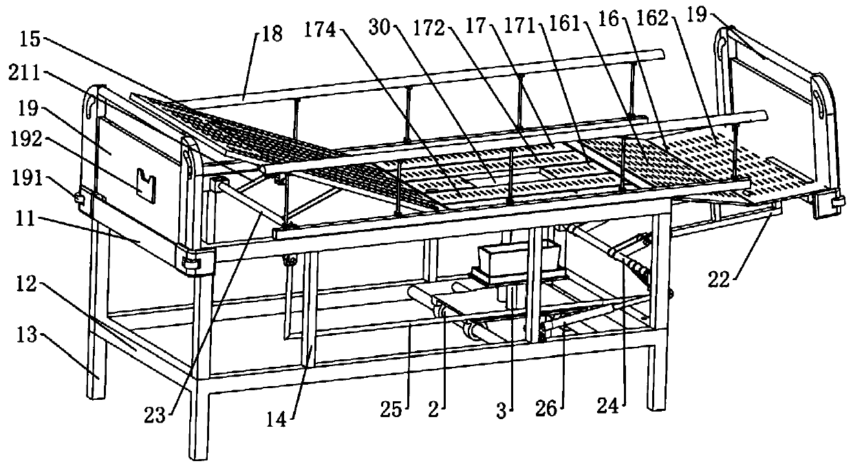 Full-automatic medical nursing bed for elder or critically ill patients