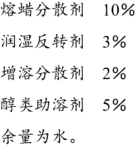 Water-based antiwax remover and preparation method thereof