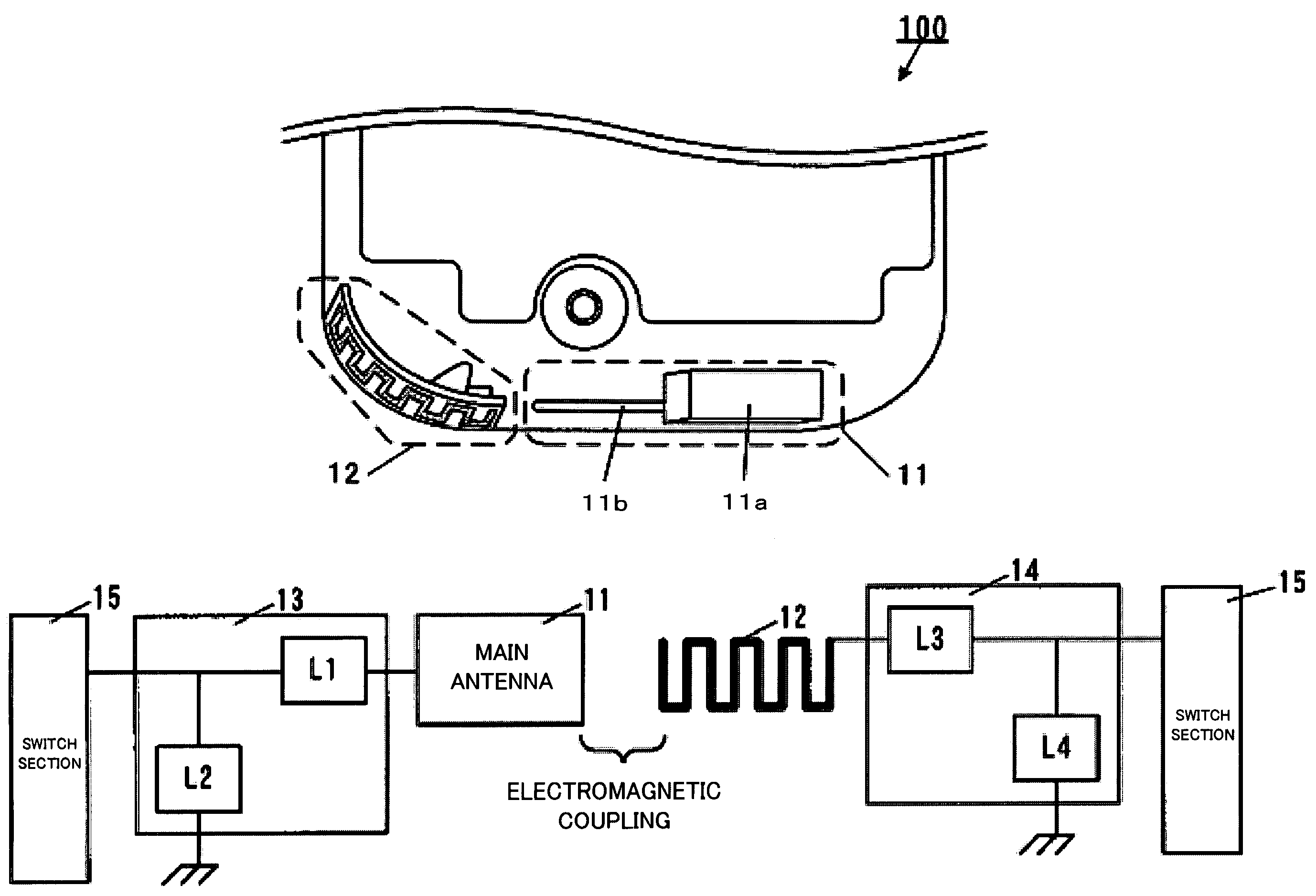 Antenna device and radio communication terminal