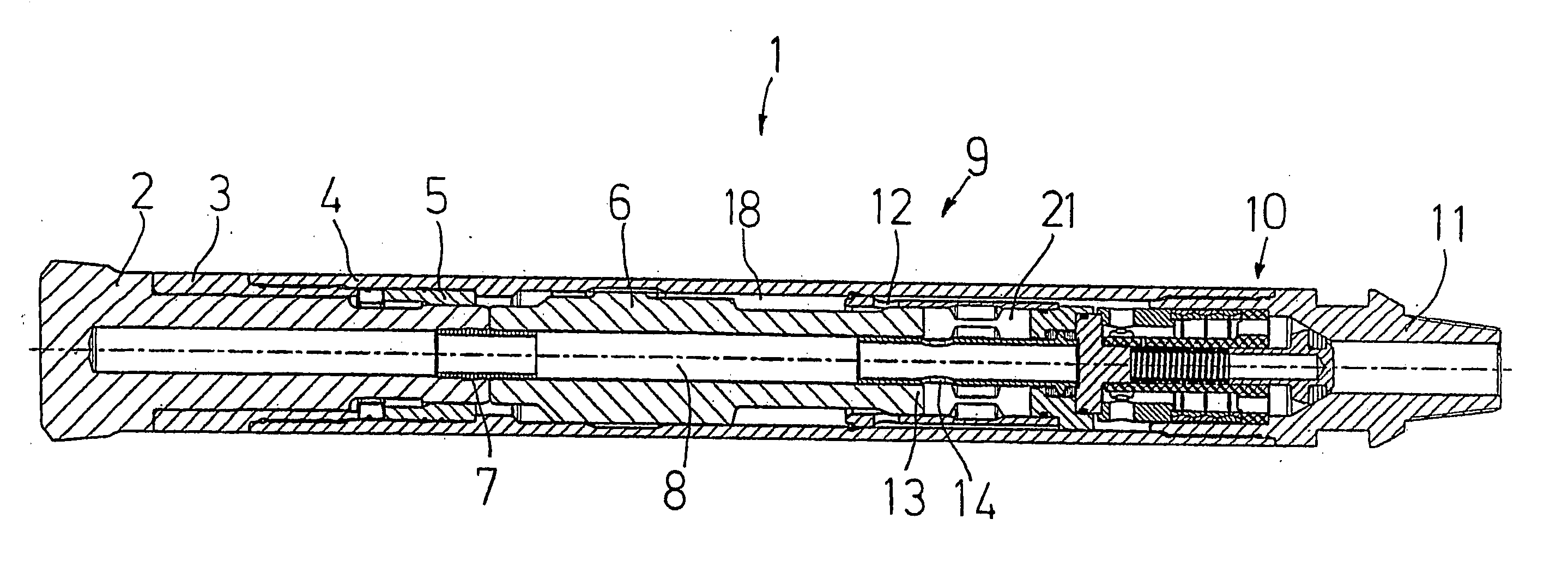 Compressed air percussive mechanism for a down hole hammer and down hole hammer