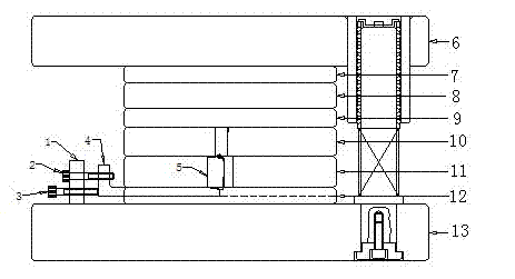 Die with forming and shaping adjusting device