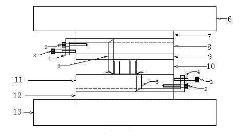 Die with forming and shaping adjusting device