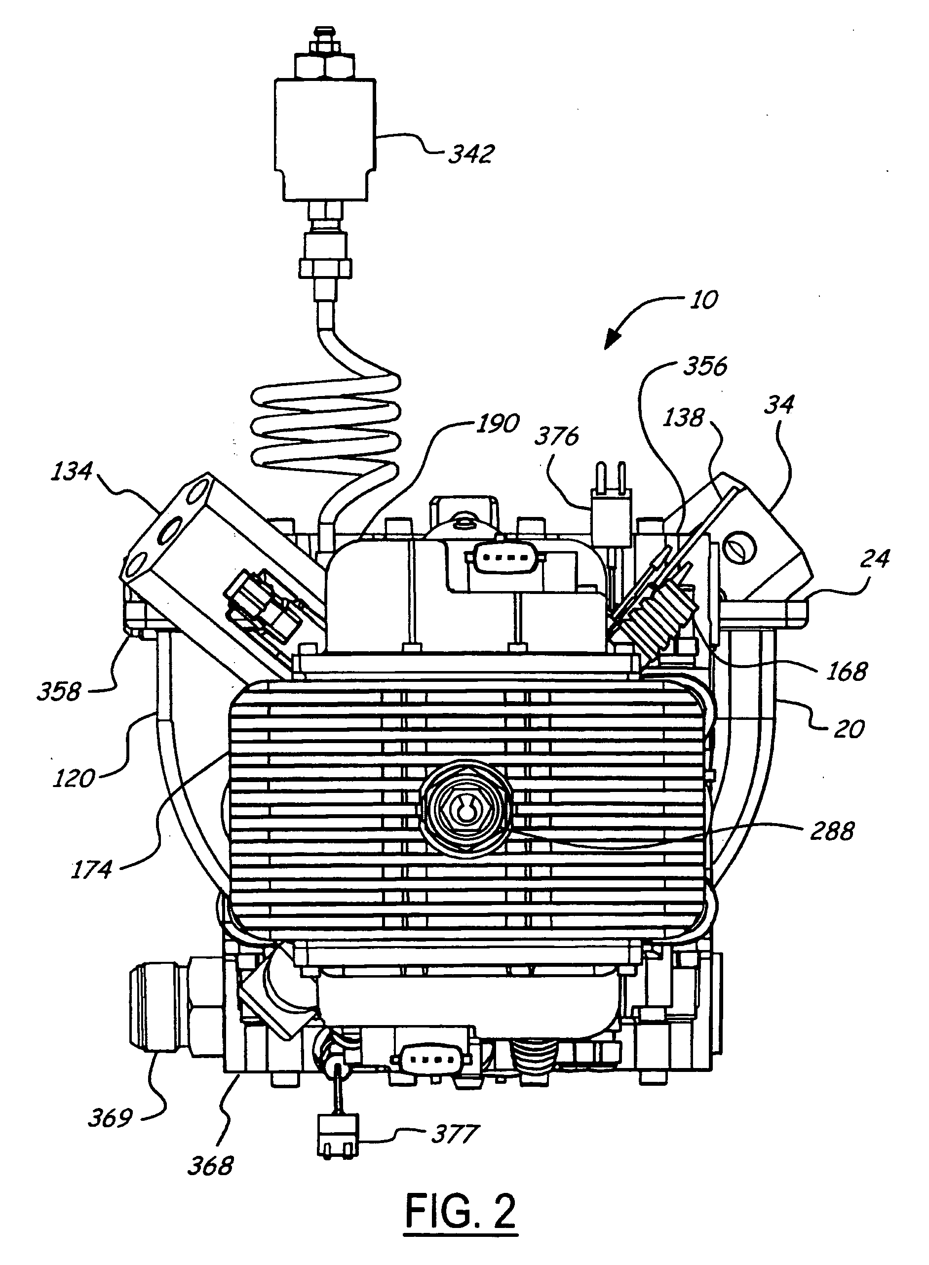 Exhaust gas recirculation for a free piston engine