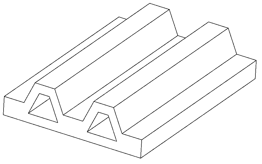 Corrugated hollow plate and manufacturing method thereof