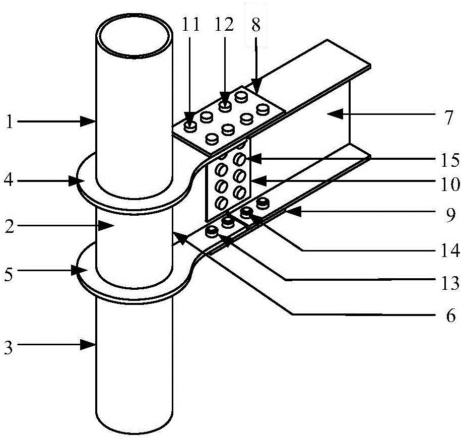 Assembly type beam-column node connection device with function recovery effect