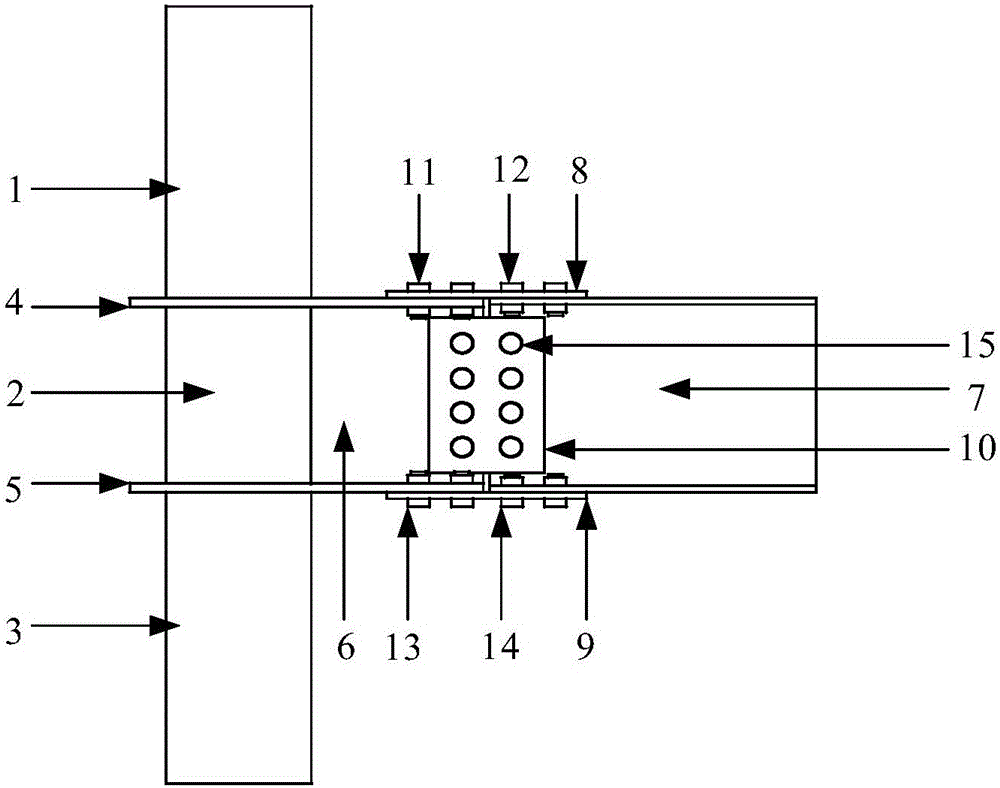 Assembly type beam-column node connection device with function recovery effect