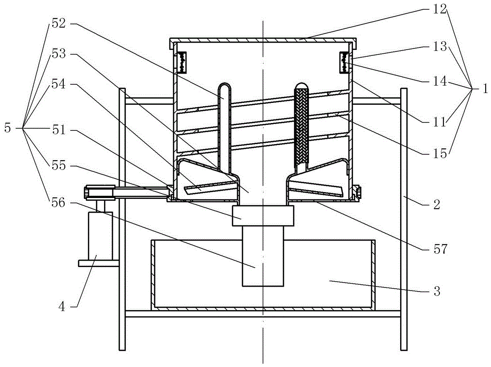 Plastic particle drying machine