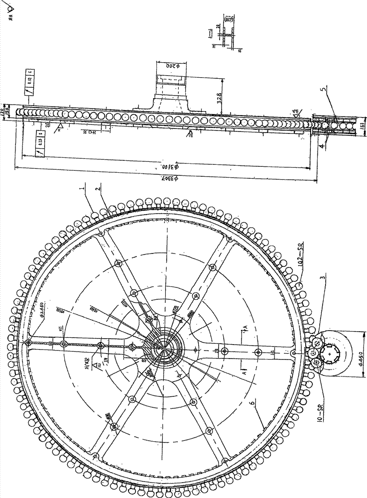 Internal spherical gear and external spherical gear