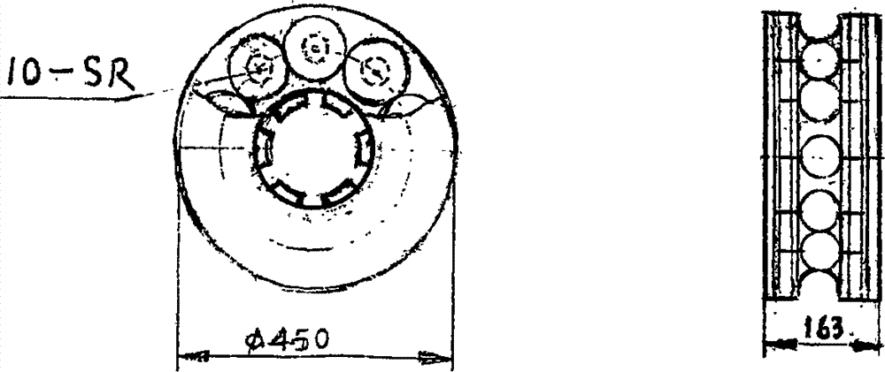 Internal spherical gear and external spherical gear