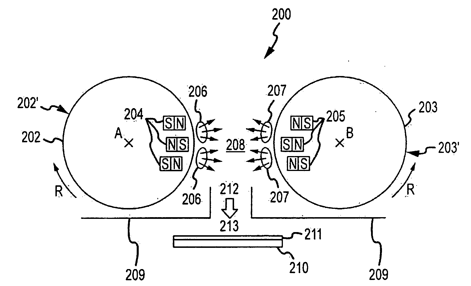 Sputter coating device and method of depositing a layer on a substrate