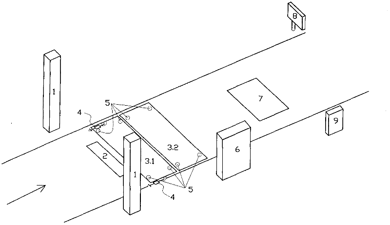 Anti-cheating road vehicle unstopping weighing system with double weighing platforms