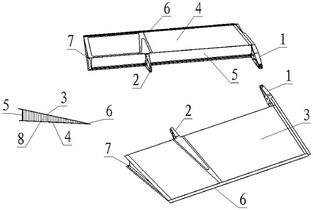 Cementing tool and cementing method suitable for control surface type remanufactured honeycomb structural part