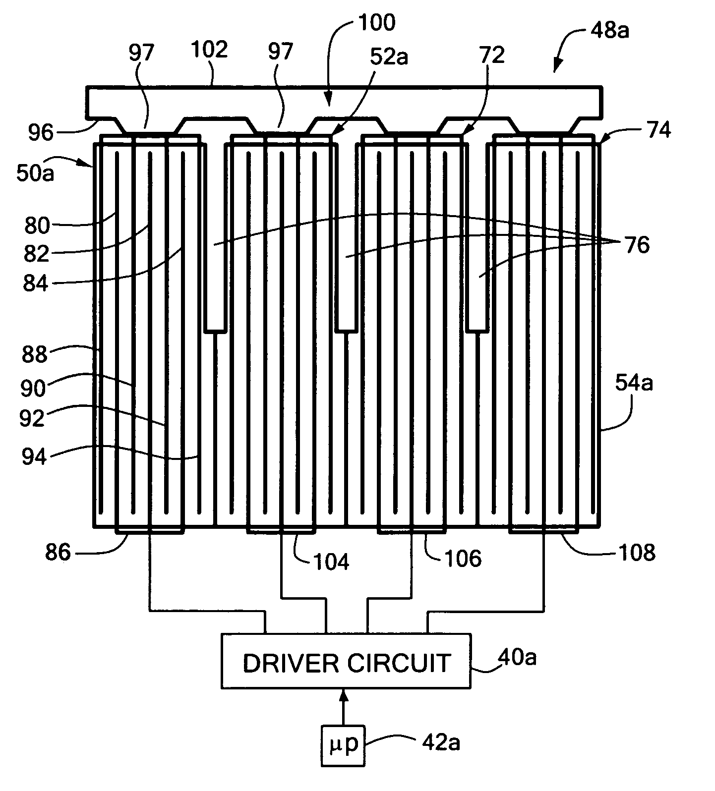 Transverse electrodisplacive actuator array