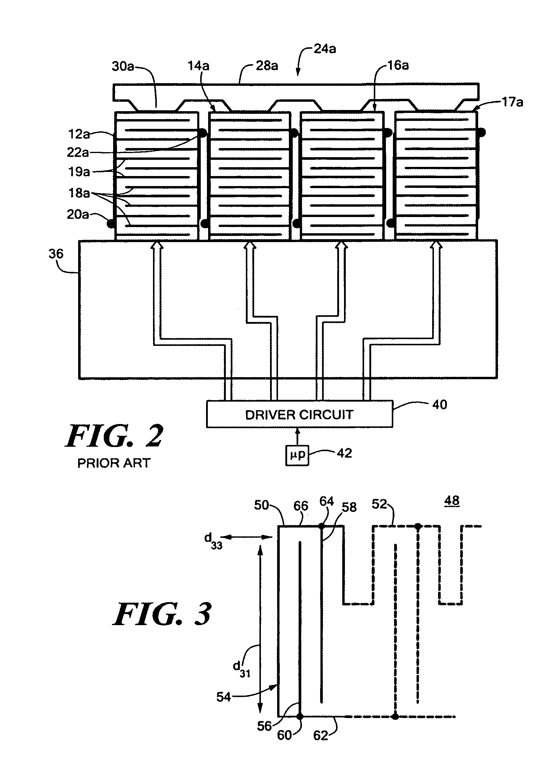 Transverse electrodisplacive actuator array