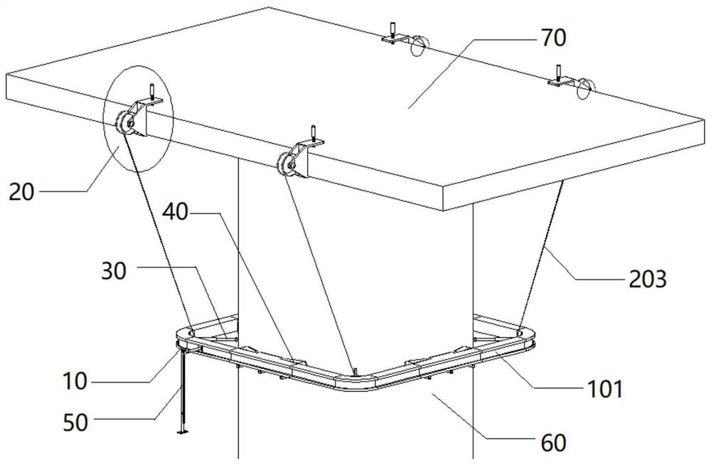 Fixing support for bridge detection equipment