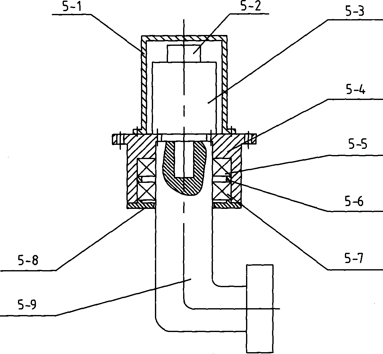 Shuttle type rocker arm suspension mechanism of four-wheel probe vehicle