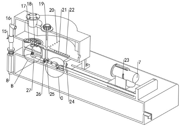 Waste liquid treatment device used after steel slag treatment