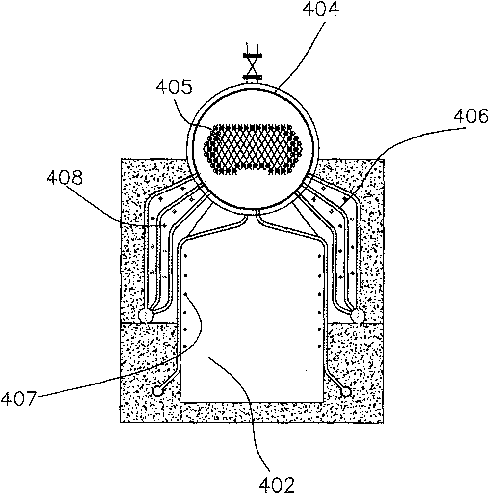 Industrial boiler using emulsifying coke mortar burning device