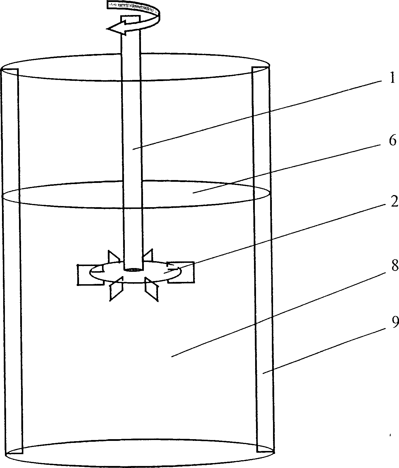 Surface aeration multiphase contact stirring equipment